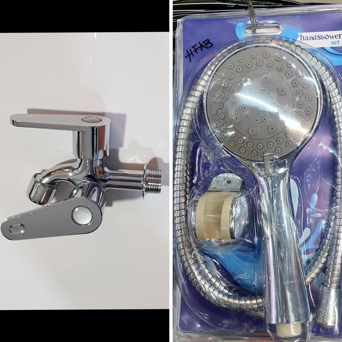 paket kran shower / kran cabang set hand shower / shower set kran