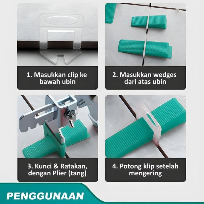 Edificio- Asteel Clip Klip Alat Perata Pasang Keramik Kramik Granit Lantai