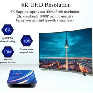CUCI GUDANG Vmade Newest Android 10.0 Bluetooth TV Box Ultra HD 6K Set Top Box TV