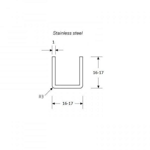 List U Stainless 300 Cm U Shape Stainless Plat U Siku Stainless