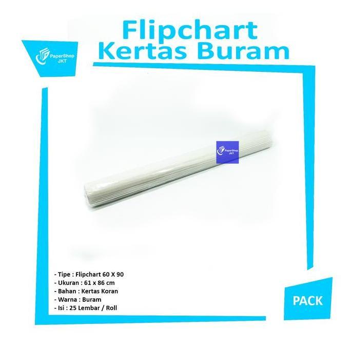 Kertas Flip Chart Koran Buram Untuk Flipchart 60 X 90 - Per Roll