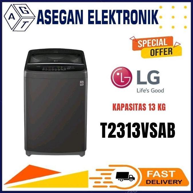 LG T2313VSAB MESIN CUCI TOP LOADING 13 KG INVERTER T2313 2313VSAB