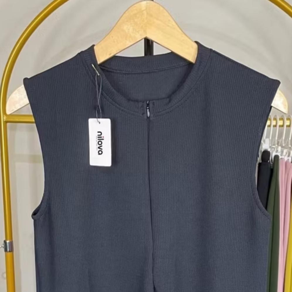Discount Inner Dress Knit Bumil Dan Busui Knit Rajut Tanpa Lengan Resleting Korean Style