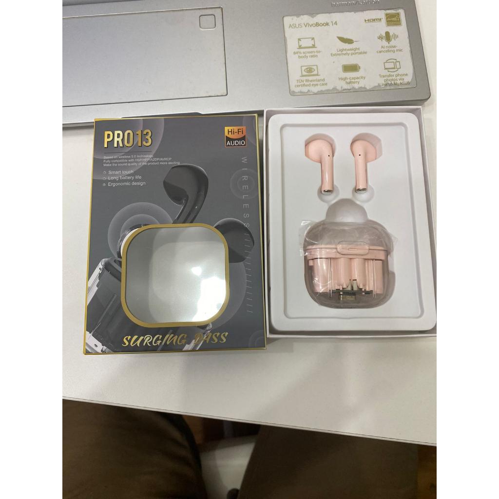 Jokade Headset Bluetooth Nirkabel Tws  Pro13 Transparan, Headphone Hifi Subwoofer 5.3, Earphone Game