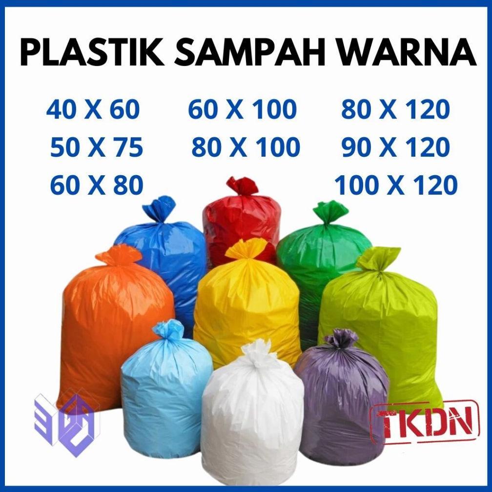 Kantong Plastik Sampah Warna Ukuran 40X60 50X75 60X80 60X100 80X100 80X120 90X120 100X120 Trashbag