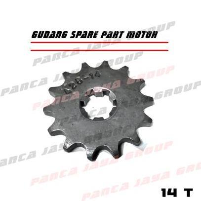 GEAR DEPAN 428 14 T YAMAHA V75 V80 V80SS V80DX ROBOT V-75-80 L2G L2S HARGA SPESIAL