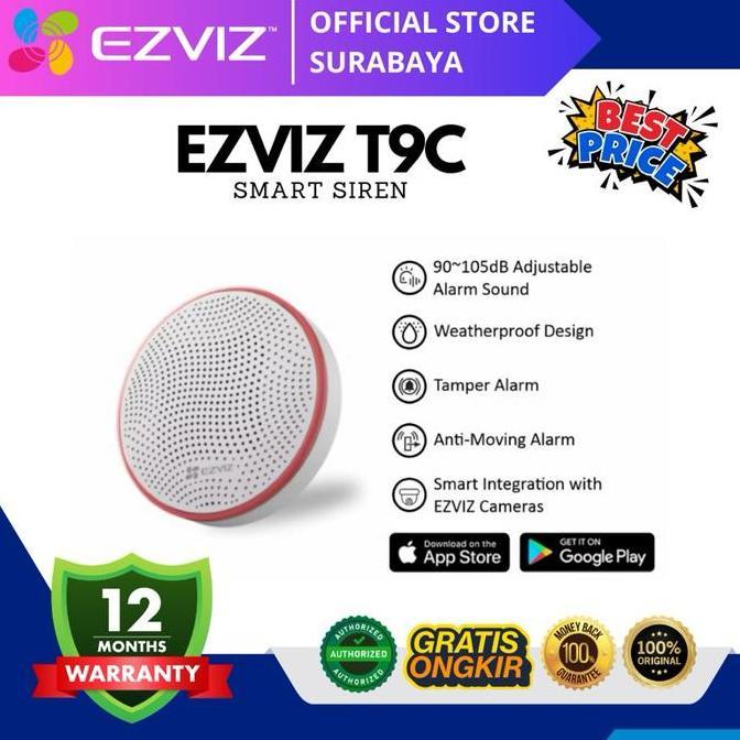 BEBAS ONGKIR - Ezviz T9C Smart Home Siren Alarm