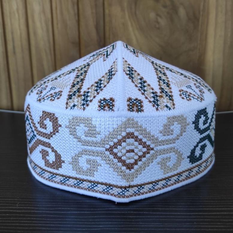 PROMO TERBARU PECI PAKISTAN EXCLUSIVE FULL BORDIR PREMIUM/  KOPIAH PAKISTAN ELEGAN / songkok ecer gr