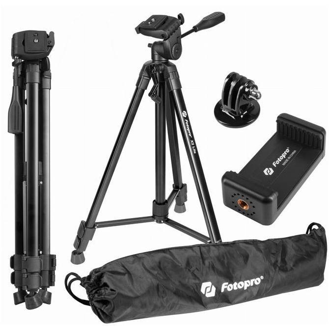 Fotopro X2 Lite Aluminium Tripod Kamera Smartphone Action Cam Tripod HP Garansi Resmi