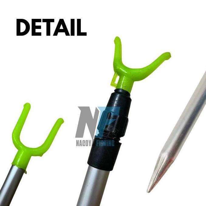 Penyangga Joran Congkok Jagrak Tegek Portable SATU SET DEPAN DAN BELAKANG  BAHAN Aluminium Panjang 1