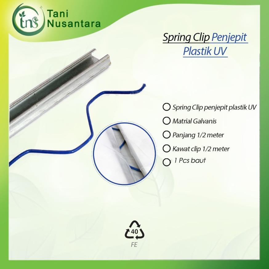Penjepit Plastik UV Spring Clip Bahan Galvanis 05 Meter