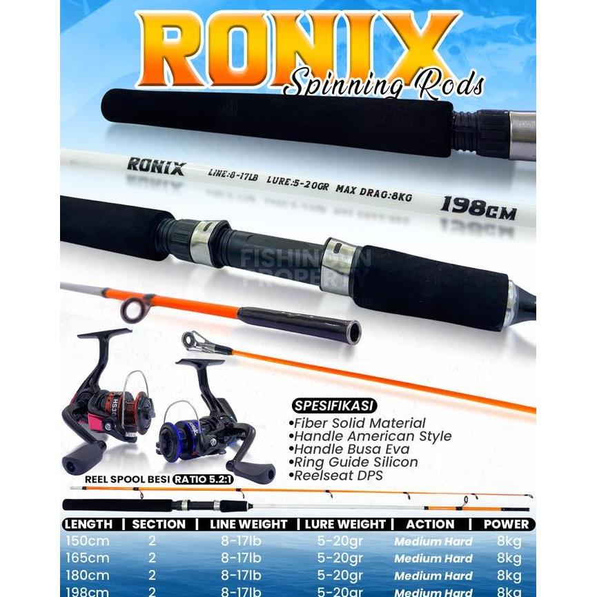 Set Pancing Joran Ronix Full Solid dan Reel Siap Pakai Mancing Pancing (TERBAIK) (TERBARU) (TERMURAH