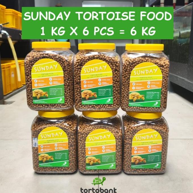 1 KG SUNDAY TORTOISE FOOD 1KG - BUKAN KUNKKA JURASSIC MEIZU JGS PREMIUM GT FREEK GTF PRO REPTILES - 