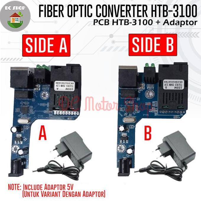 PCB NETLINK HTB-3100 A B Side A Side B Fiber Optic Media Converter FO