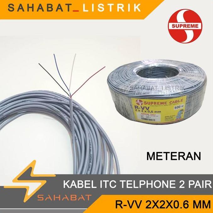 KABEL TLP ITC R-VV 2X2X0.6 / KABEL TELEPON ISI 4 2 PAIR SUPREME METERAN