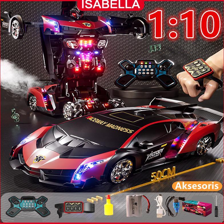 garansi isabella mainan mobil remote control / rc mobil sport car robot transform / remote deformati