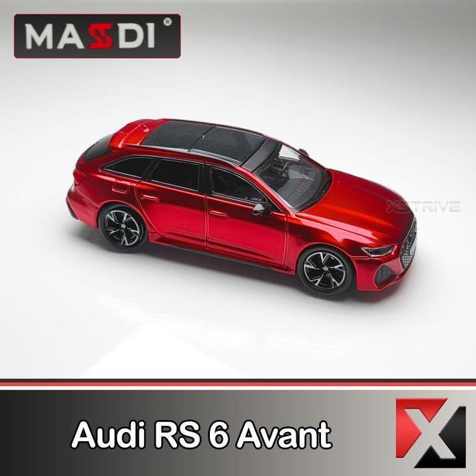 Masdi 1:64 Audi RS6 Avant Red Rolling Wheel