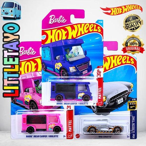 HOTWHEELS BARBIE EXTRA MOBIL BARBIE SPORT SEDAN TOONED DREAM CAMPER