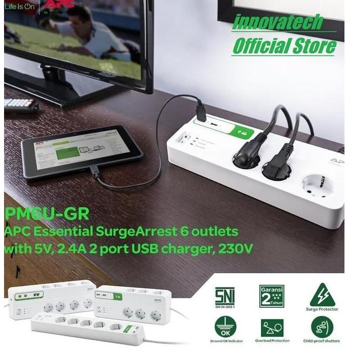 APC Surge Protector PM6UGR PM6U-GR colokan anti petir