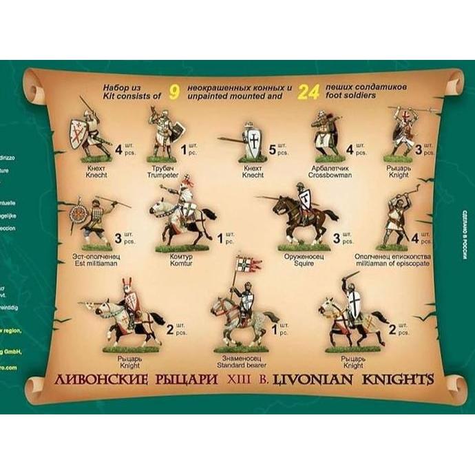 Figure Livonian Knights Skala 1:72 Zvezda