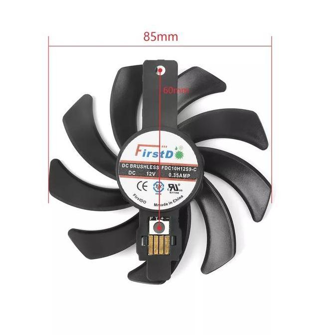 Fan kipas Sapphire Nitro RX 460 4gb Original 85mm Copotan LANGKA