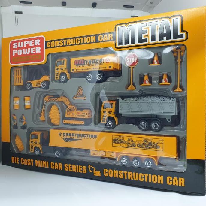 Diecast Metal Construction Car F15 Mainan Anak Konstruksi Alat Berat