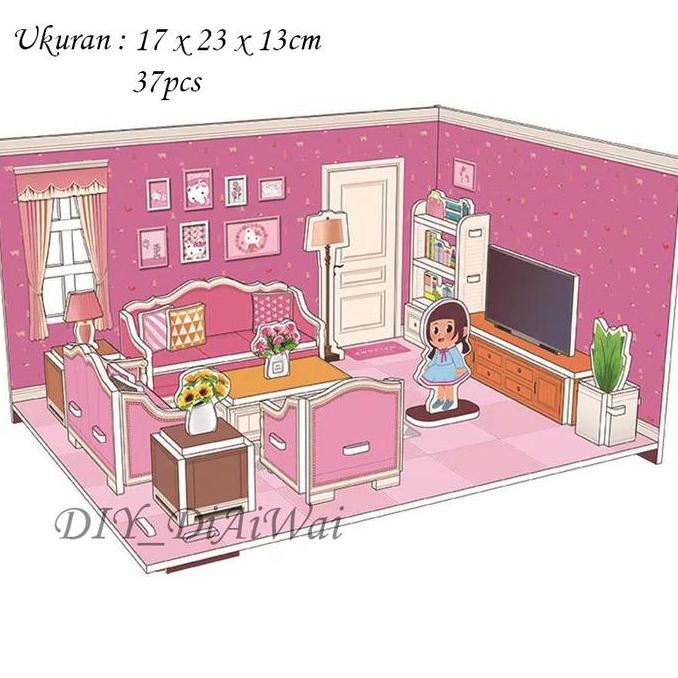 PUZZLE 3D FOAM ukuran Besar LIVING ROOM /Mainan Edukasi Anak Puzzle 3D