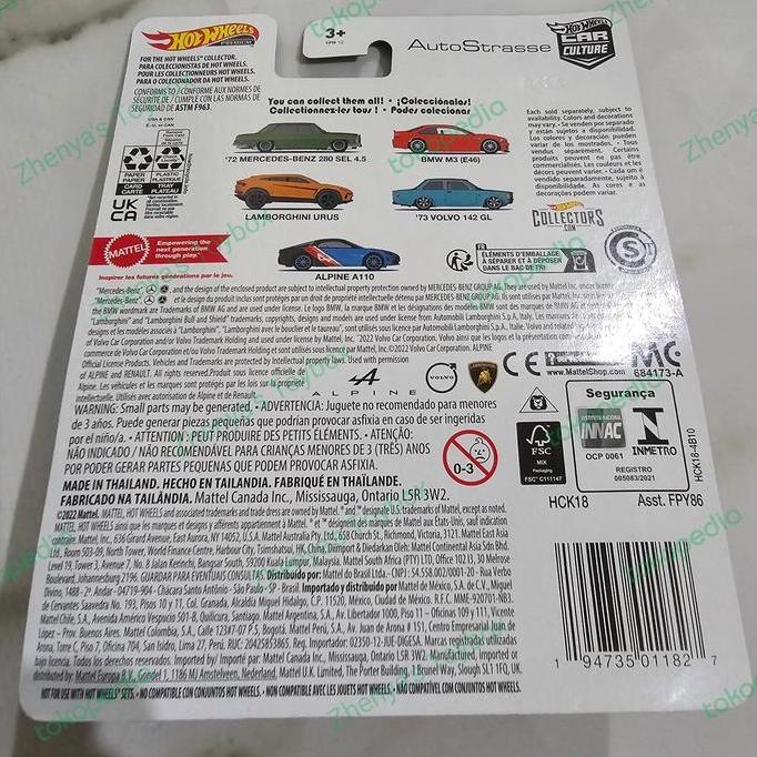 Hotwheels Auto Strasse Mercedes Benz 280 SEL 1972
