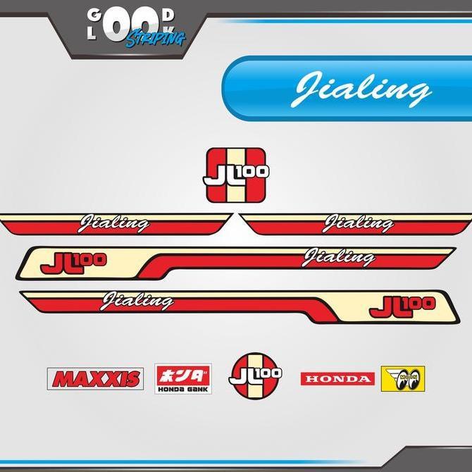 STRIPING STIKER LIS ASTREA GRAND JIALING JL100 SUPER CUB JEPANG JAPAN