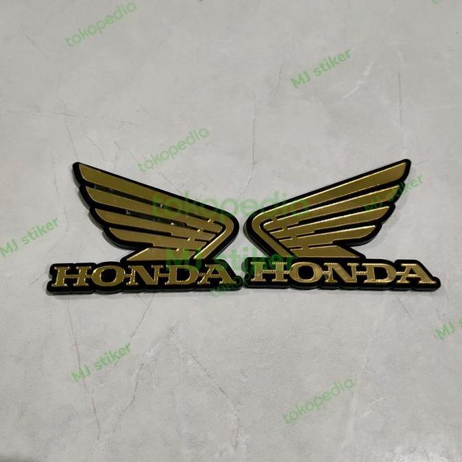 Emblem Akrilik Sayap Honda Gold