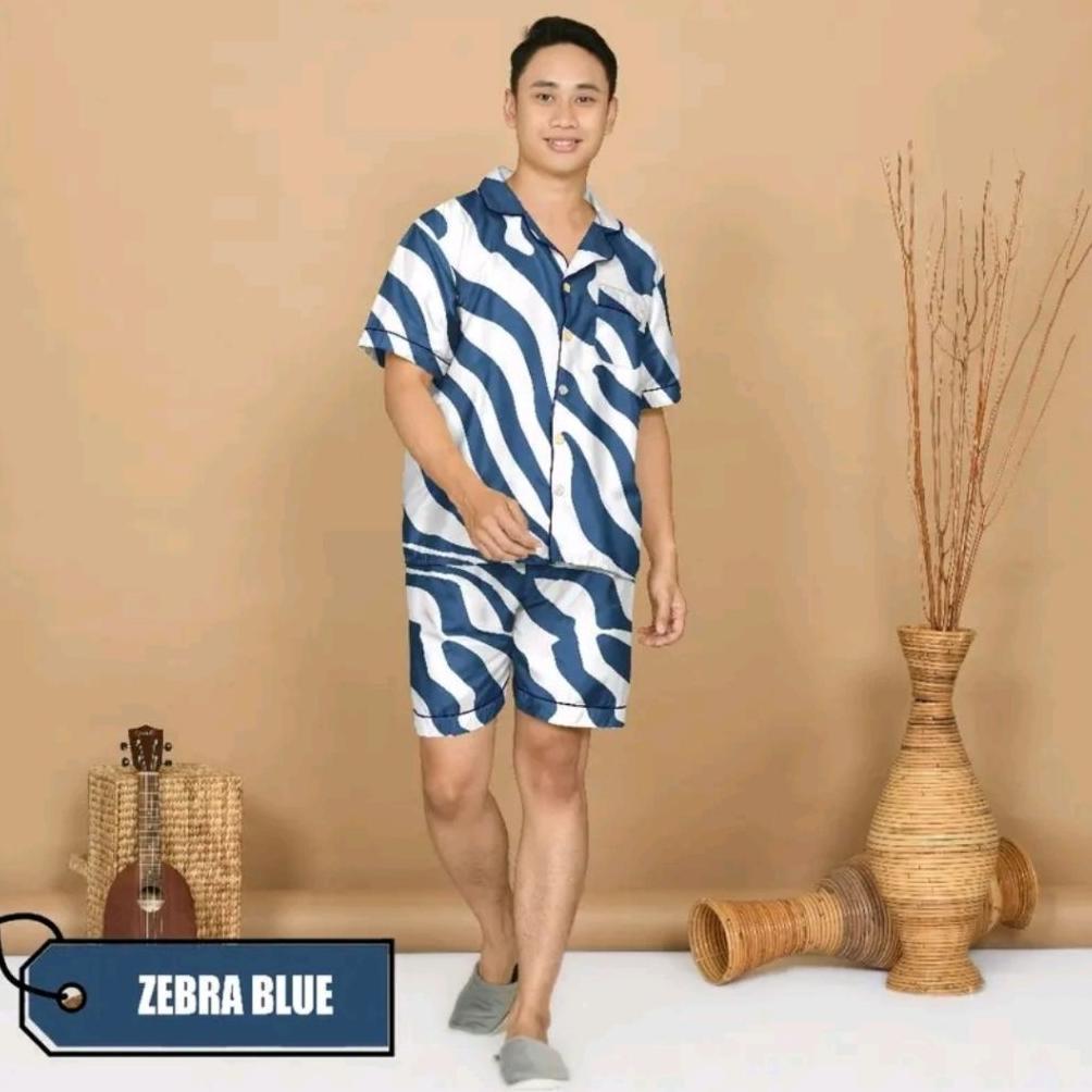 PROMO TERBARU Piyama 1 Set / Baju Tidur Motif Zebra Pria Wanita