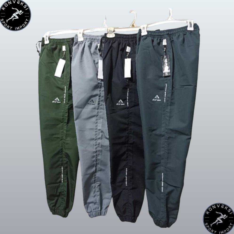 promo celana panjang olahraga parasut import pria wanita training jogger original premium