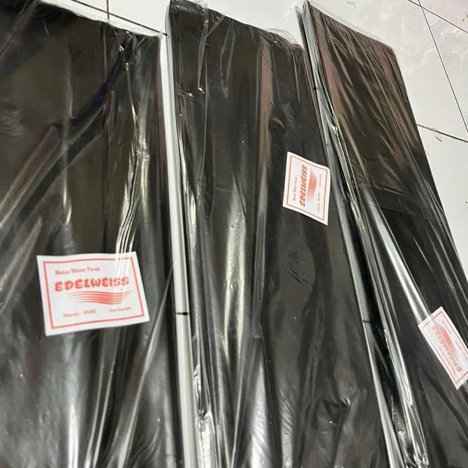 Mulsa Hitam Perak Kemasan 1 Kg Panjang 30-50 meter / Plastik Mulsa - Plastik Silver Tanaman (TERBAIK
