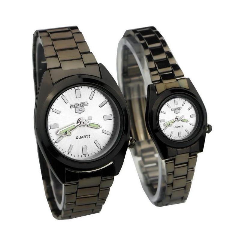 ORIGINAL [TW]  PROMO JAM TANGAN GRADE A+ COUPLE/PRIA/WANITA ANALOG SEIKO 5 POLOS PREMIUM STRAP RANTA