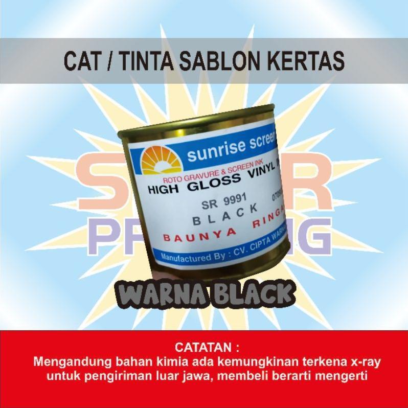 Tinta / Cat Sablon Kertas Sunrise Vinil Ink Black