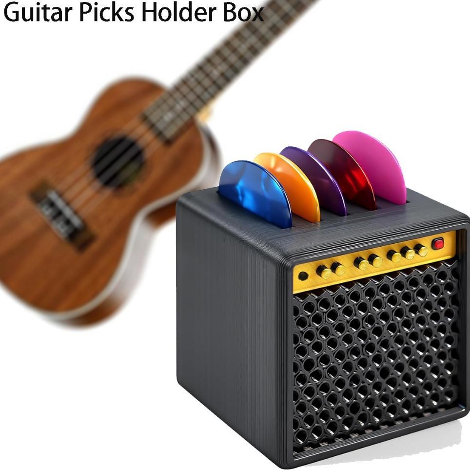 Kotak Tempat Pick Gitar, Tempat Pick Speaker Amp Untuk Pemain Gitar, Bass, Dan Ukulele
