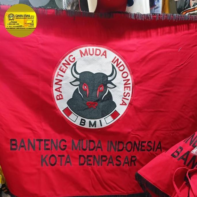 BENDERA PATAKA BMI  CUSTOM ( banteng muda Indonesia )