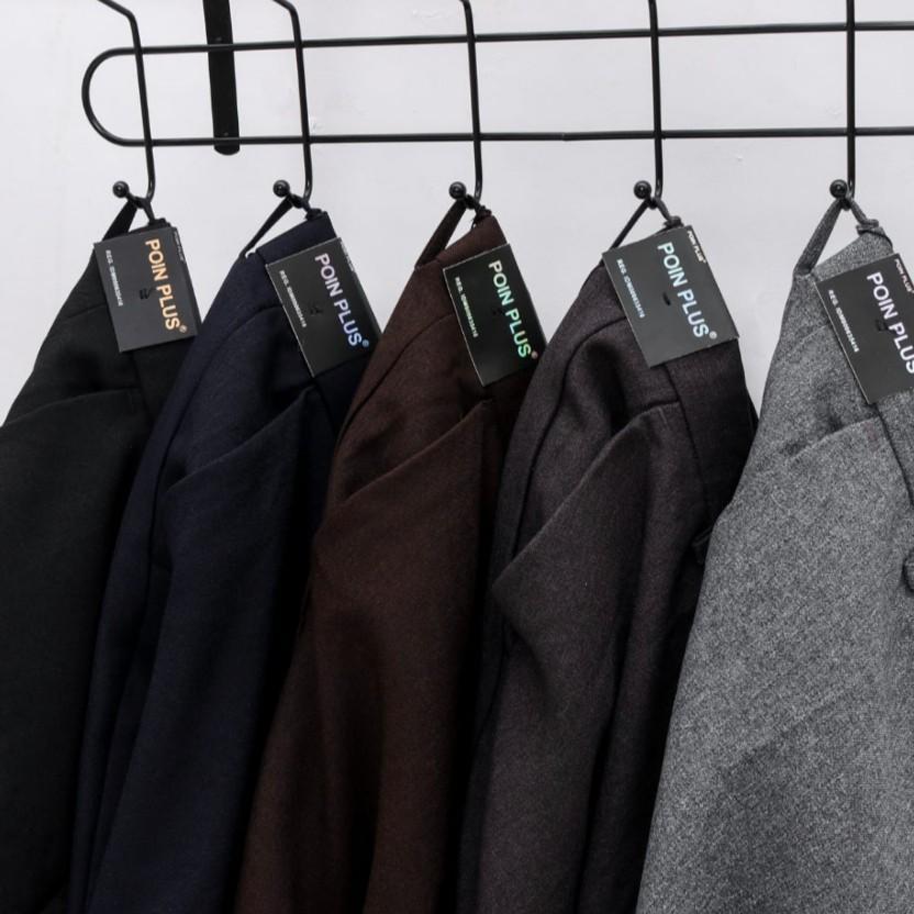 Celana Bahan Reguler Poin Plus Original I Celana Bahan Semi Wool Standart Poin Plus Original
