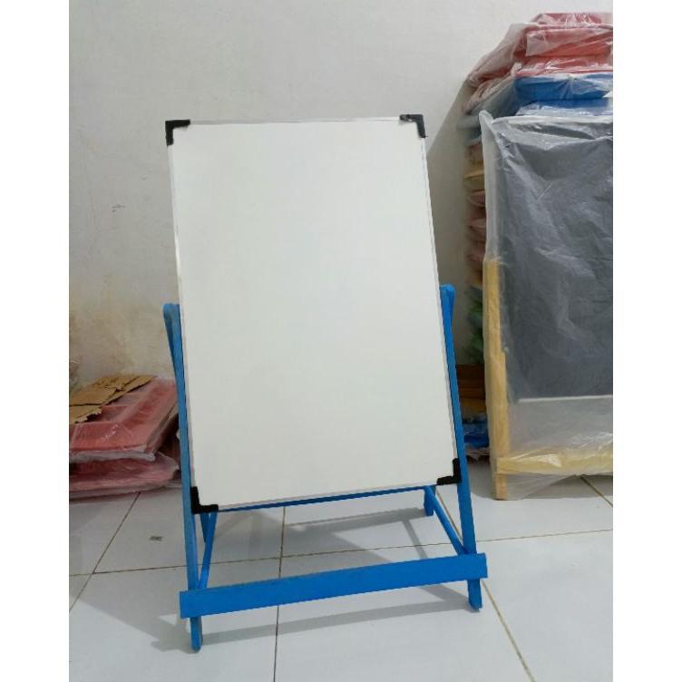 Papan Tulis Whiteboard 40*60 Kaki Kayu Lipat