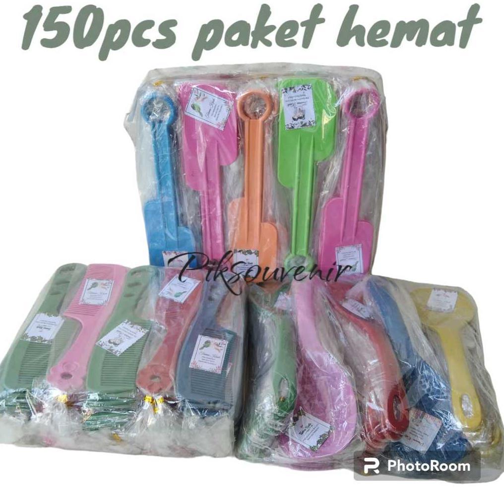 Isi 150Pcs Paket Hemat Souvenir Pernikahan/Souvenir Murah Sodet,Sisir Mini Dan Centong Megicom