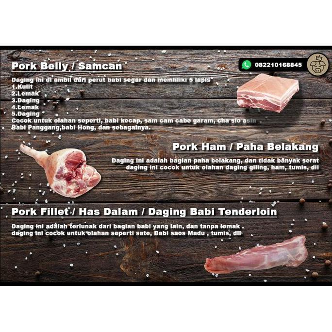 Daging Babi Samcan / Pork Belly ( 1 KG )