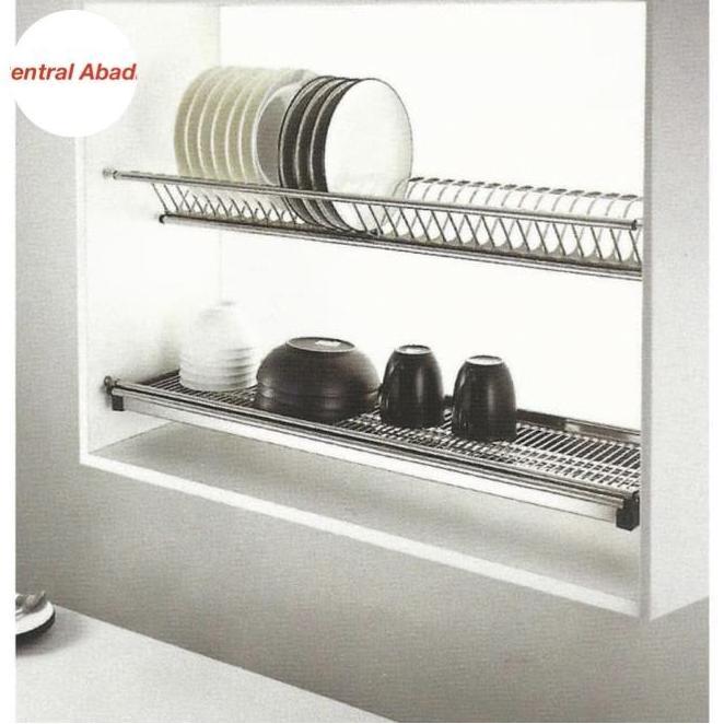 Rak Piring Gelas Stainless 90Cm Vitco Untuk Kabinet Dapur Bumbu
