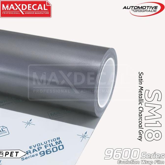 sifahaj - MAXDECAL 9600 SM18 Satin Metal CHARCOAL GREY Premium Car Wrap Lembayung Evolution PET Line