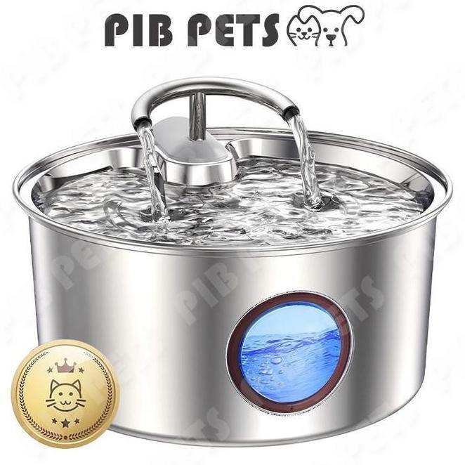 3.2L Water Fountain Kucing Stainless Tempat Minum Kucing Otomatis Water Fountain Kucing Water Dispen