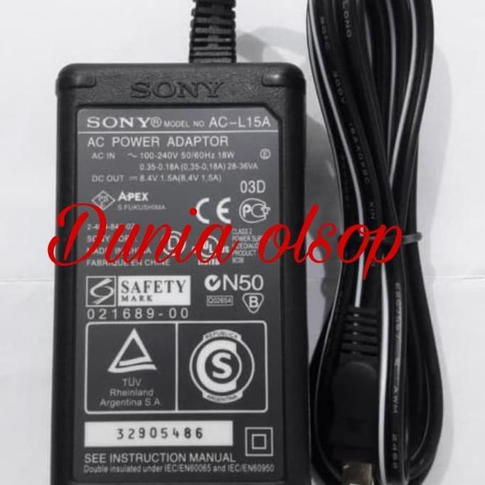 Adaptor Handycam Sony Sd1000 Mc1500 Mc2500 Adaptor Charger Sony Sd1000