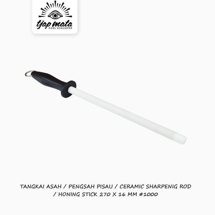 TJAP MATA / CAP MATA Tangkai Asah / Pengasah Pisau, Ceramic Sharpening Rod / Honing Stick, Double Gr