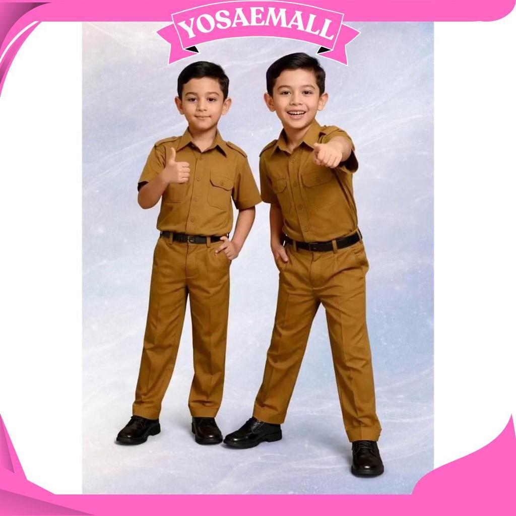 BAJU PROFESI ANAK PNS LAKI LAKI/CELANA SRAGAM PROFESI ANAK GURU KZ Terbaru