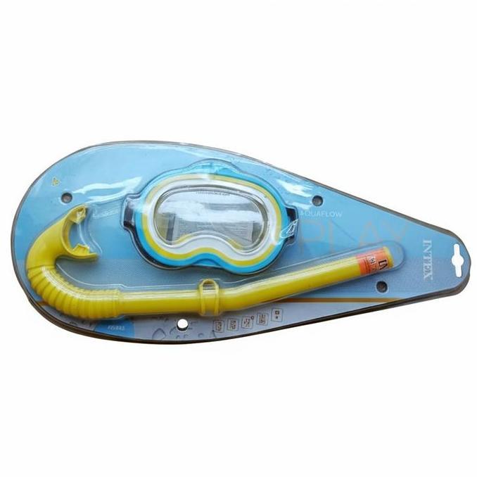 Alat Snorkeling INTEX Kuning Set (Masker + Pipa) - Kacamata Renang Selam Dewasa & Anak