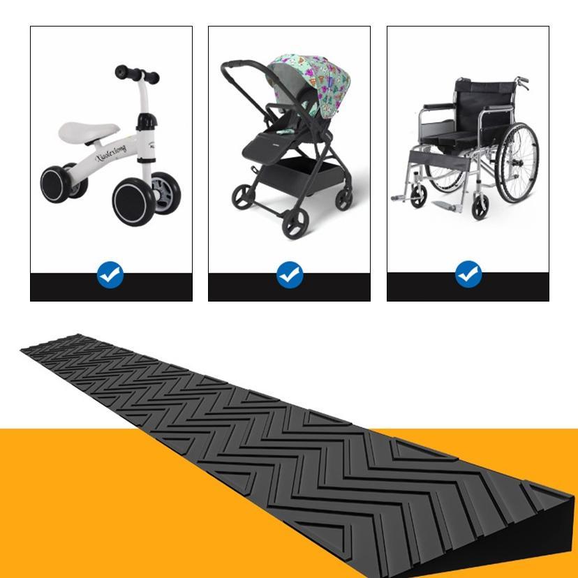 Papan Tanjakan Karet Sepeda Motor / Pijakan Motor Wheelchair Rubber Ramp Ramp Dari Curb Ramp / Tanja