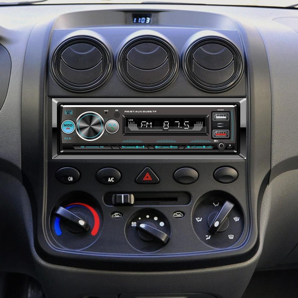 (Stok Siap)Gaya Pioneer Tape Audio Radio Mobil 1 Din Bluetooth 4x60W dengan Dual USB, Fungsi Lokasi 